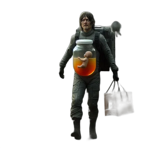 bottle, weapon, concept art, 3d render transparent PNG cut-out