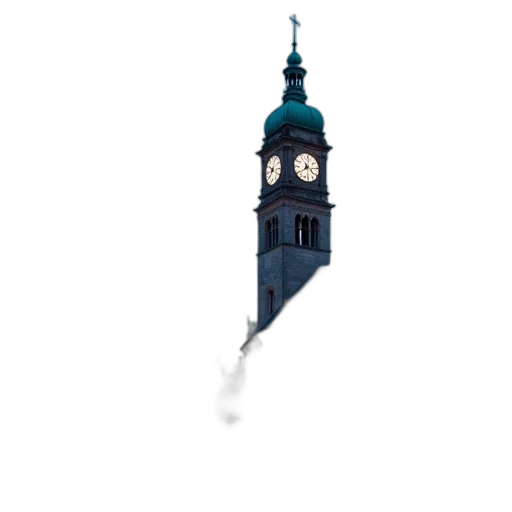 building, staff, umbrella, 3d render transparent PNG cut-out