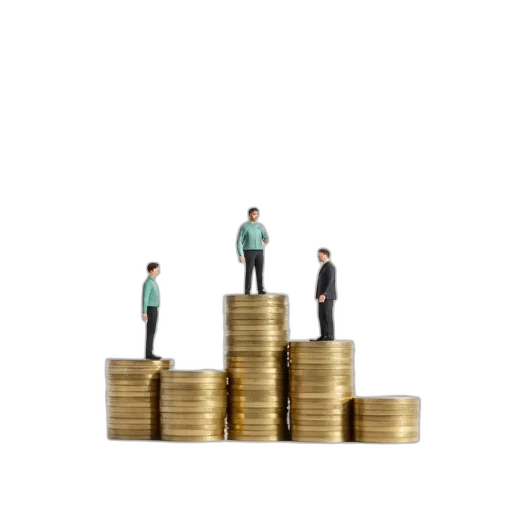 small, business, figures, standing transparent PNG cut-out