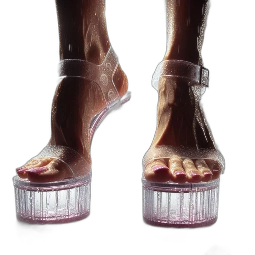 shoes, 3d render, photorealistic, pair transparent PNG cut-out