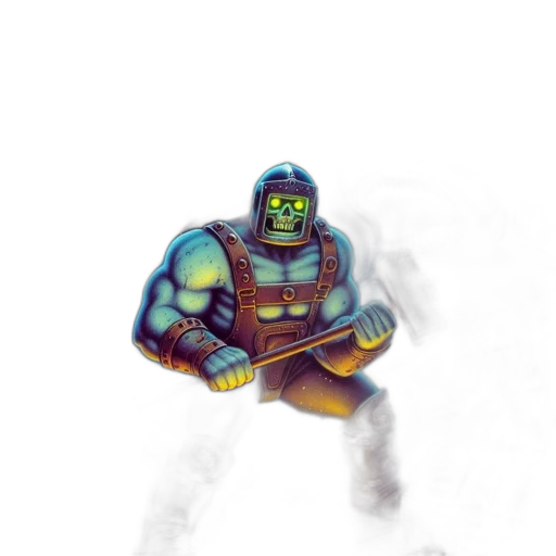 robot, mask, weapon, creature transparent PNG cut-out