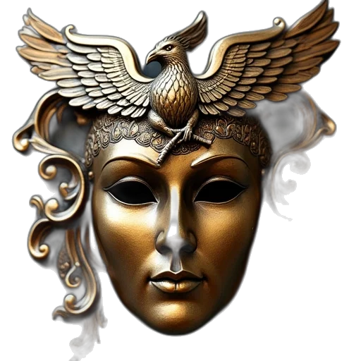 mask, jewelry, crown, face transparent PNG cut-out