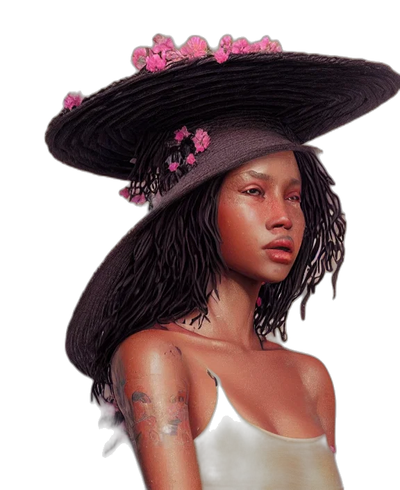 hat, dress, crown, photorealistic transparent PNG cut-out