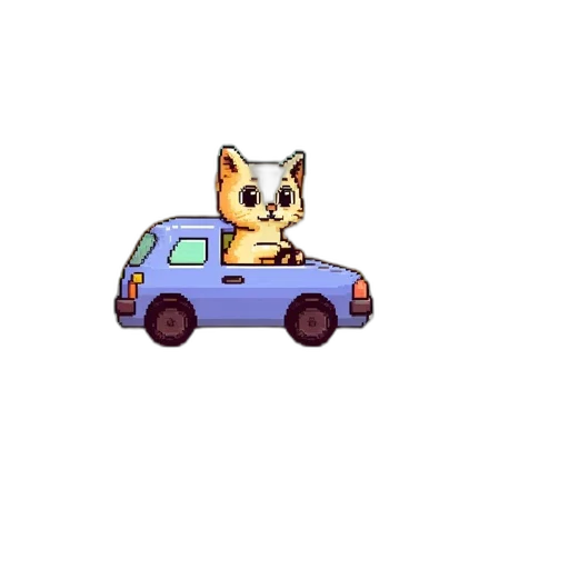 car, animal, pixel art, concept art transparent PNG cut-out