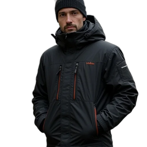 jacket, staff, photorealistic, 3d render transparent PNG cut-out