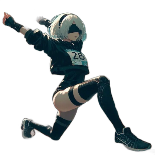 jacket, weapon, robot, staff transparent PNG cut-out