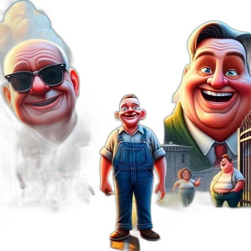concept art, cartoon, 3d render, photorealistic transparent PNG cut-out