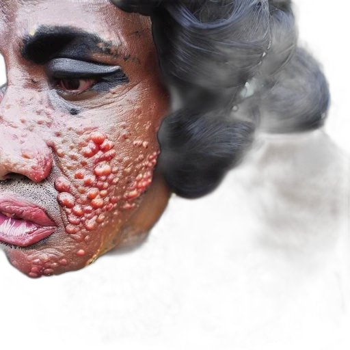 mask, face, creature, photorealistic transparent PNG cut-out