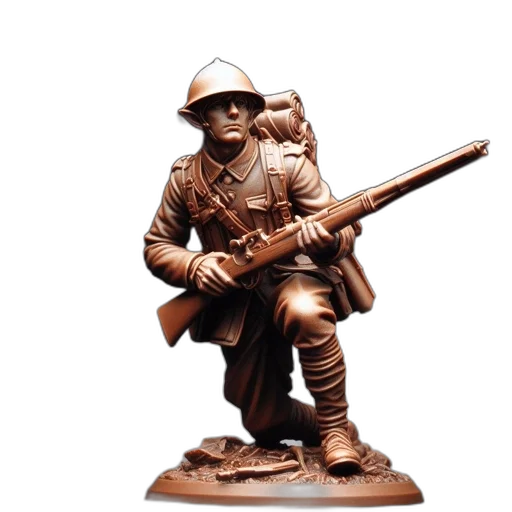 detailed, sculpture, portrays, soldier transparent PNG cut-out