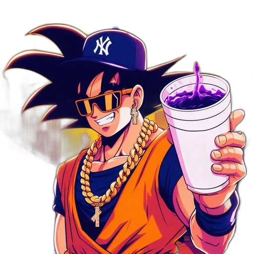 food, vaporwave, anime, pixel art transparent PNG cut-out