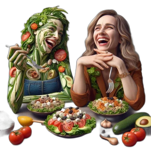 food, face, mask, photorealistic transparent PNG cut-out