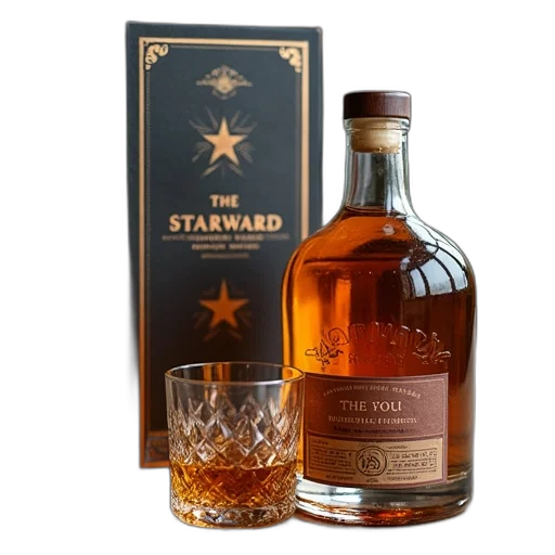 bottle, glass, labelled, whisky transparent PNG cut-out