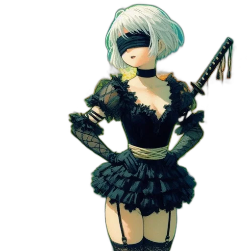 weapon, robot, staff, dress transparent PNG cut-out
