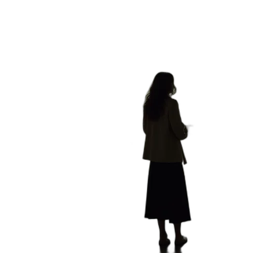 dress, jacket, staff, umbrella transparent PNG cut-out