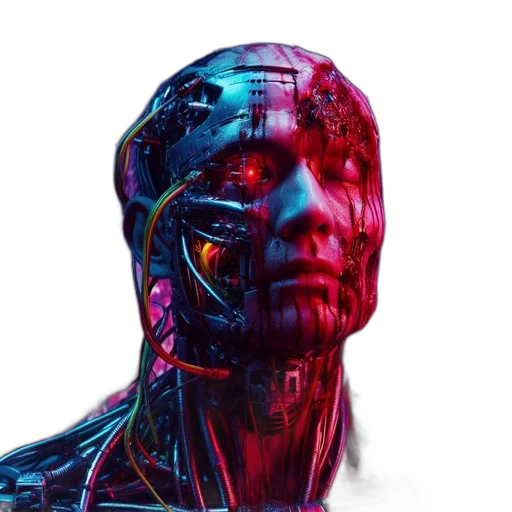robot, face, mask, creature transparent PNG cut-out