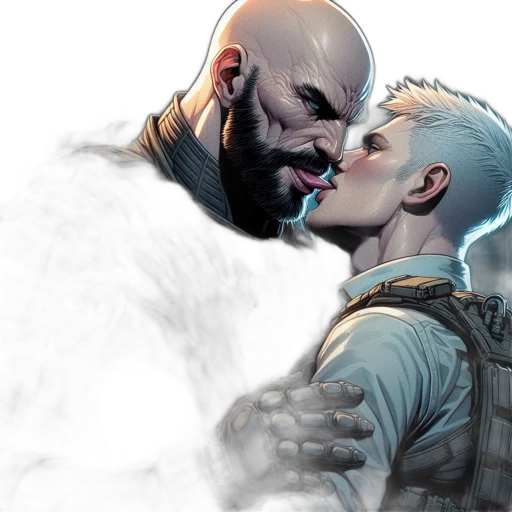 comic book art, concept art, fantasy art, cyberpunk transparent PNG cut-out