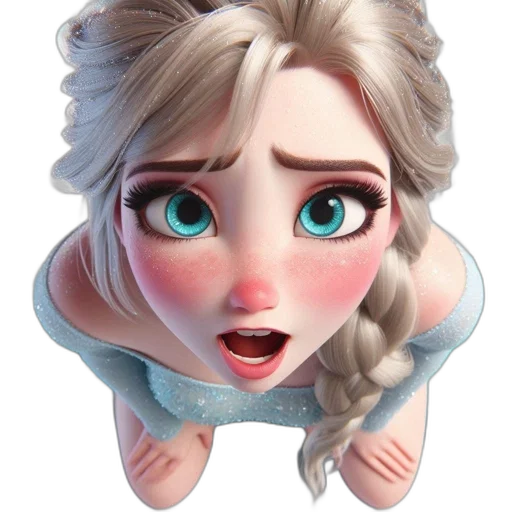 face, dress, creature, 3d render transparent PNG cut-out