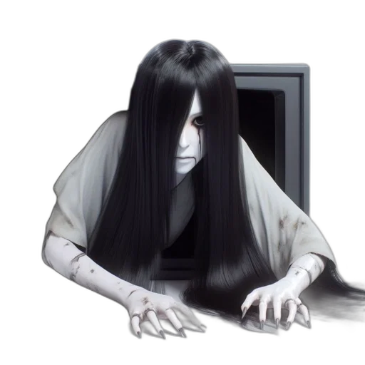 creature, face, robot, hair transparent PNG cut-out