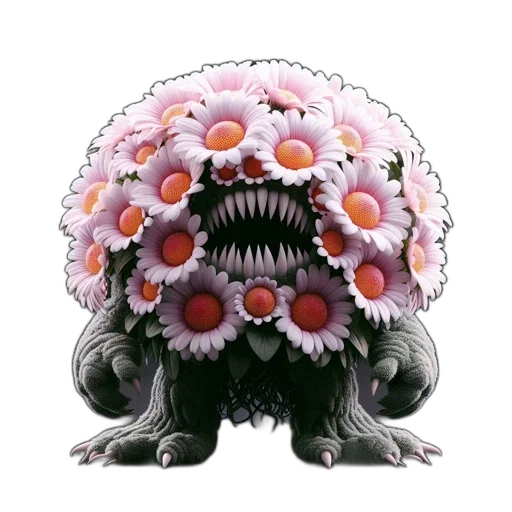 creature, flower, crown, mask transparent PNG cut-out