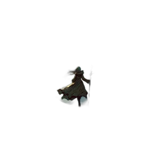 hat, dragon, creature, staff transparent PNG cut-out