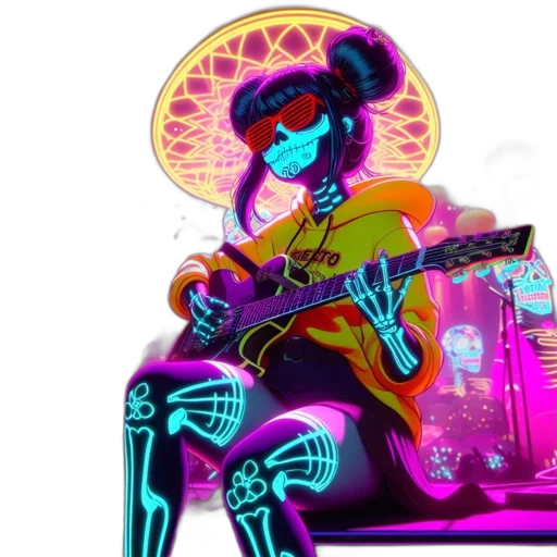 robot, jacket, furniture, vaporwave transparent PNG cut-out