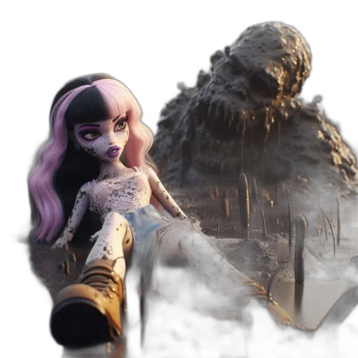 creature, concept art, fantasy art, 3d render transparent PNG cut-out