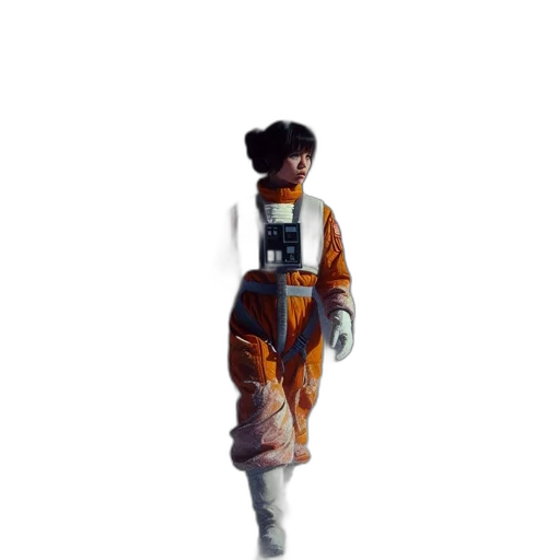 jacket, robot, staff, creature transparent PNG cut-out