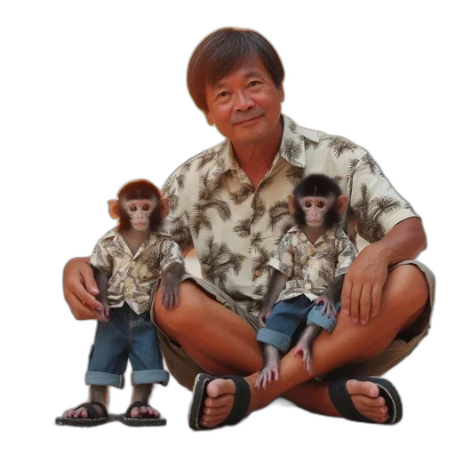 animal, creature, jacket, photorealistic transparent PNG cut-out