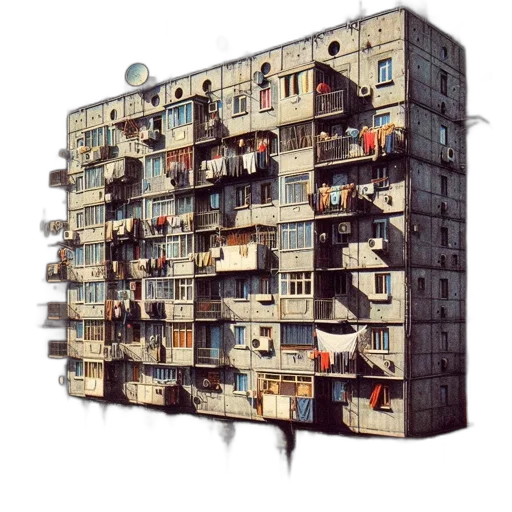 building, furniture, robot, 3d render transparent PNG cut-out