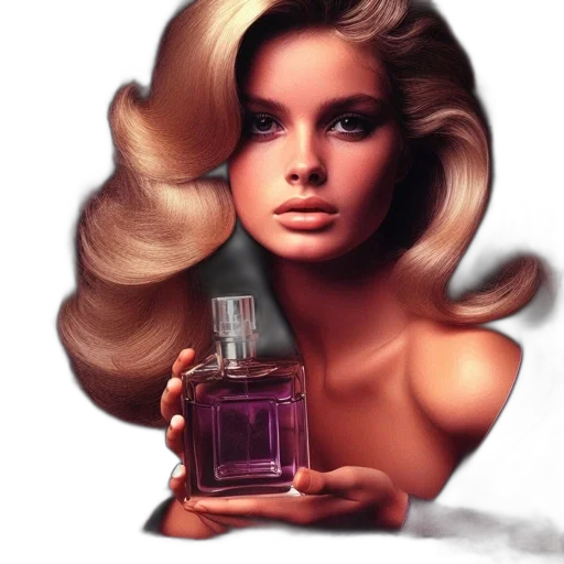 bottle, hair, dress, photorealistic transparent PNG cut-out