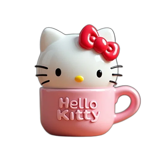 3d render, photorealistic, hello, kitty transparent PNG cut-out