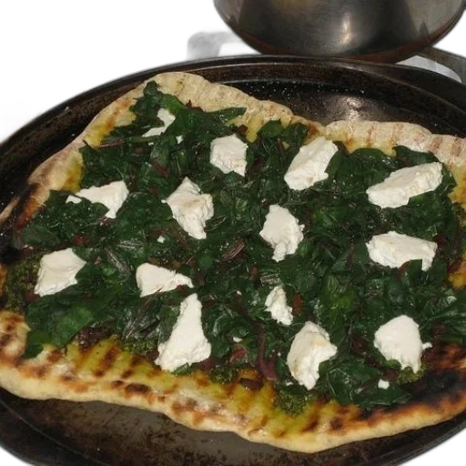food, pizza, spinach, cheese transparent PNG cut-out