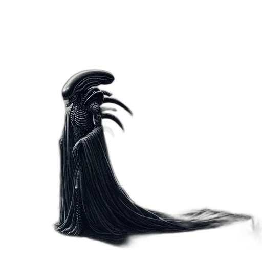 dress, creature, hair, mask transparent PNG cut-out
