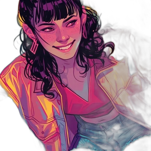 jacket, comic book art, concept art, watercolor transparent PNG cut-out