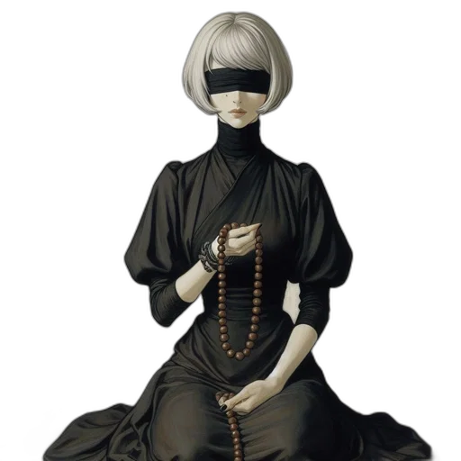 mask, dress, jewelry, staff transparent PNG cut-out