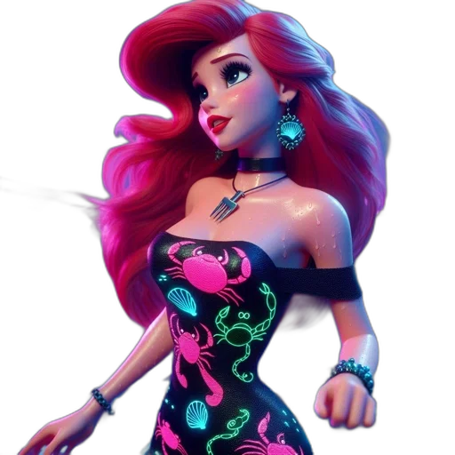 dress, jewelry, concept art, 3d render transparent PNG cut-out