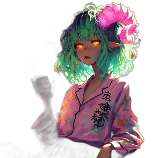 flower, dress, mask, creature transparent PNG cut-out