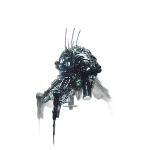 robot, creature, mask, weapon transparent PNG cut-out