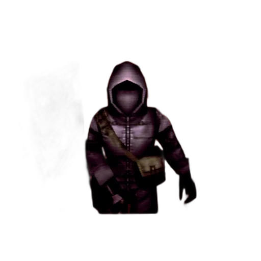 jacket, weapon, mask, staff transparent PNG cut-out