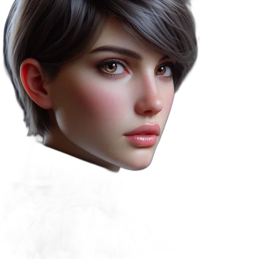 face, hair, robot, mask transparent PNG cut-out