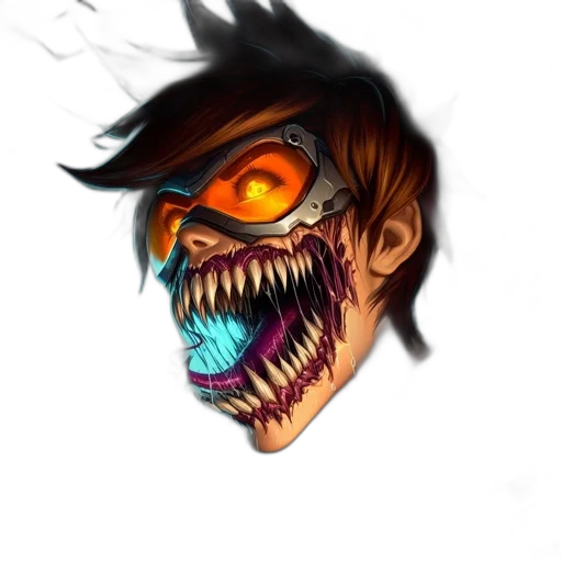 face, mask, creature, concept art transparent PNG cut-out