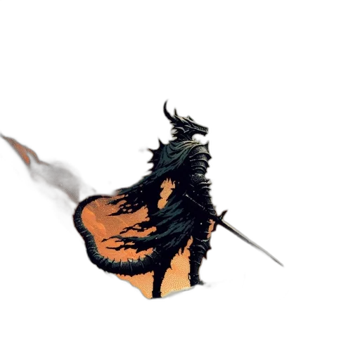 dragon, staff, hair, umbrella transparent PNG cut-out