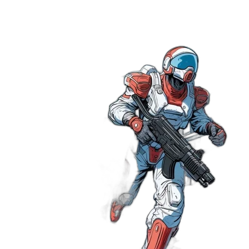 weapon, robot, jacket, concept art transparent PNG cut-out