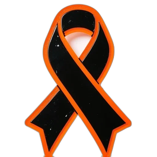 weapon, black, orange, awareness transparent PNG cut-out