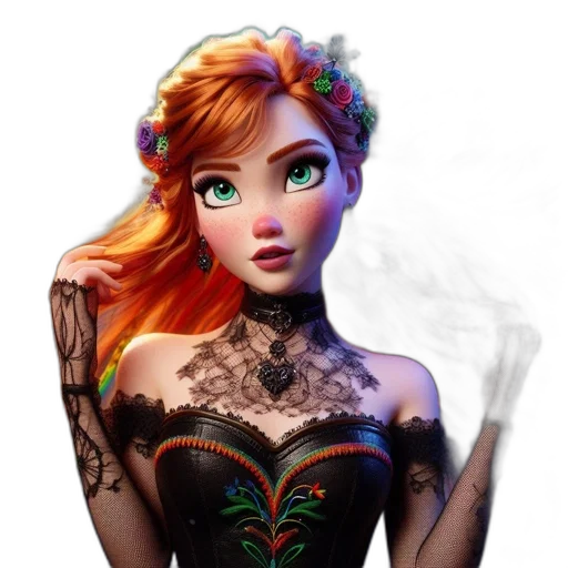 dress, jewelry, fantasy art, concept art transparent PNG cut-out