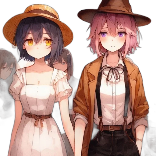 hat, dress, staff, mask transparent PNG cut-out