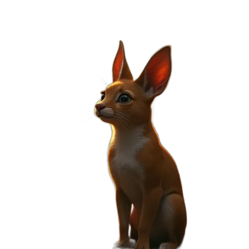 animal, creature, staff, 3d render transparent PNG cut-out