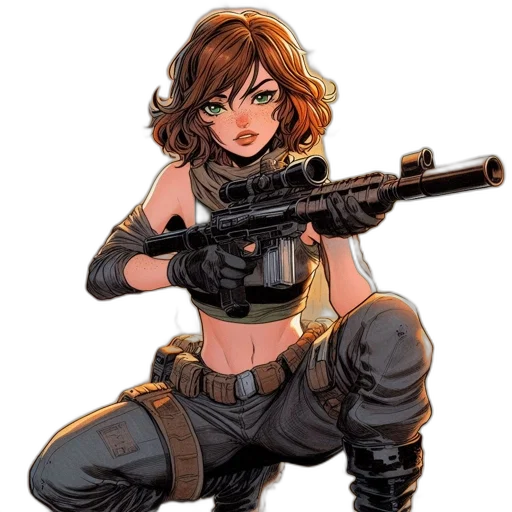 weapon, comic book art, concept art, pixel art transparent PNG cut-out