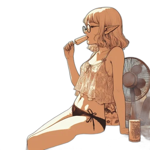 dress, bottle, concept art, watercolor transparent PNG cut-out