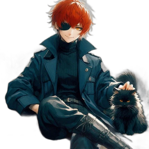 jacket, weapon, staff, mask transparent PNG cut-out